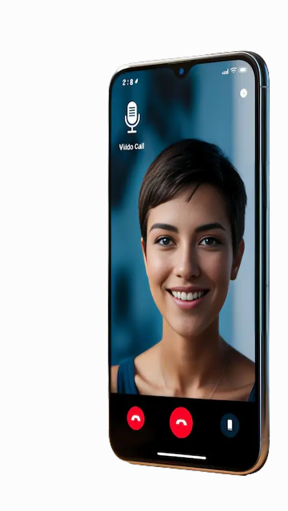 A women doing Video Call 